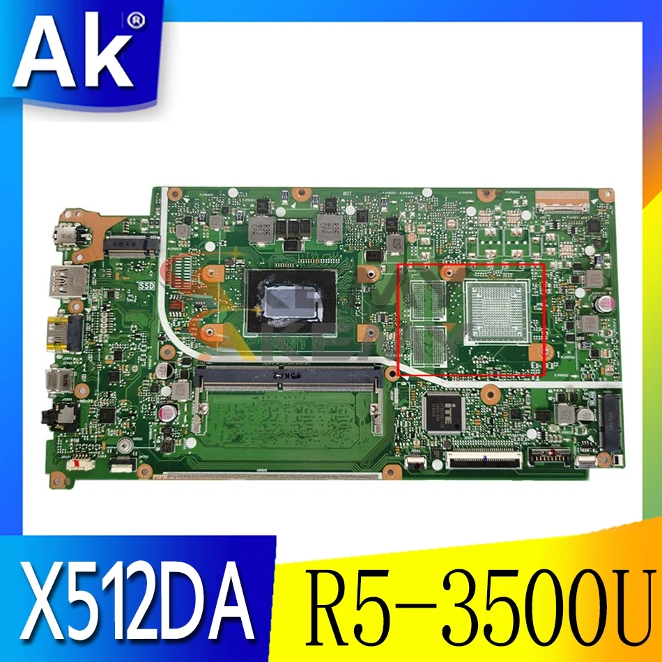 Материнская плата X512DA для ноутбука Asus X512DA F512DA X512D F512D X512DK с 4G-RAM Ryzen 5 3500U CPU
Материнская плата X512DA для ноутбука Asus X512DA F512DA X512D F512D X512DK с 4G-RAM Ryzen 5 3500U CPU