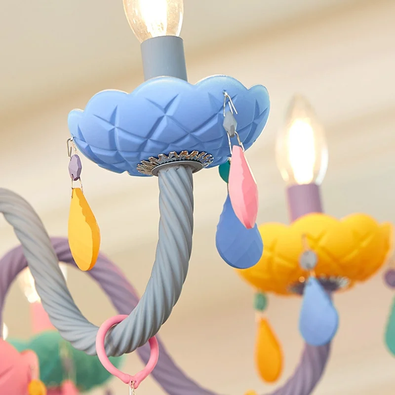 Crystal Chandelier Macaron Color Droplight Children room lustre Cristal Creative Fantasy girl princess Luminaire light fixtures
Crystal Chandelier Macaron Color Droplight Children room lustre Cristal Creative Fantasy girl princess Luminaire light fixtures