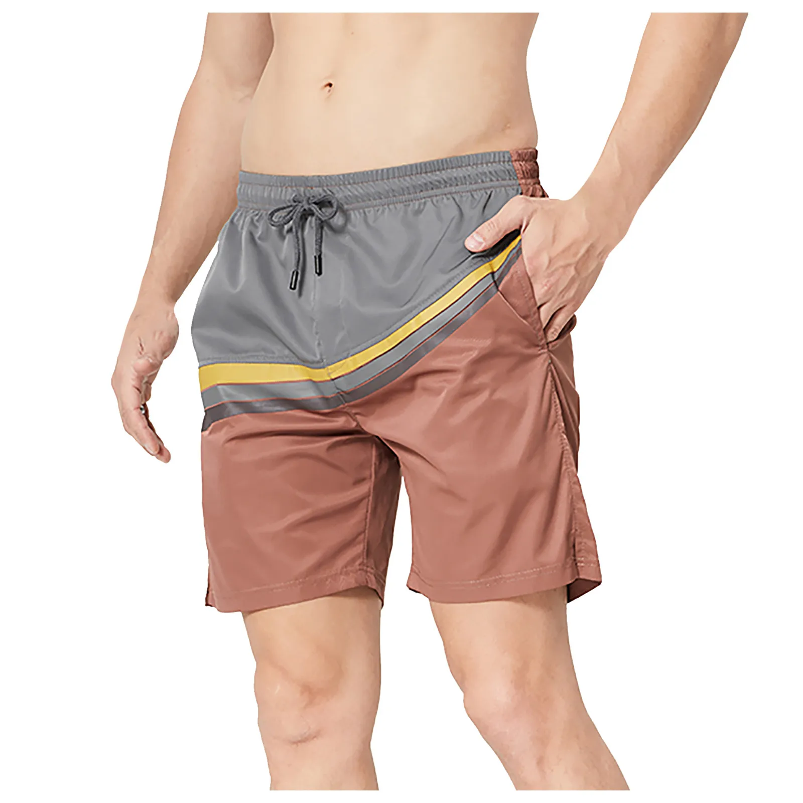 Men Summer Striped Contrast Color Casual Outdoor Sports Beach Five-Point Pants Quick Dry Beach Short Elastic Waist Print Clothes
Men Summer Striped Contrast Color Casual Outdoor Sports Beach Five-Point Pants Quick Dry Beach Short Elastic Waist Print Clothes