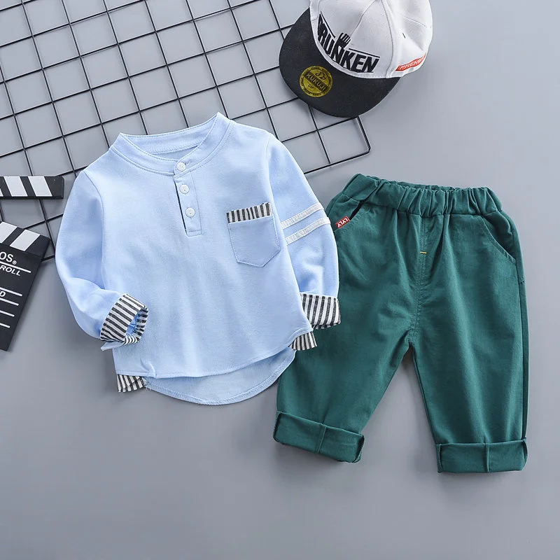 

New Arrived Spring Children Baby Boy Clothes Kid Solid Back T-shirt Pants 2pcs/sets Toddler Giraffe Casual Infant Tracksuits Set