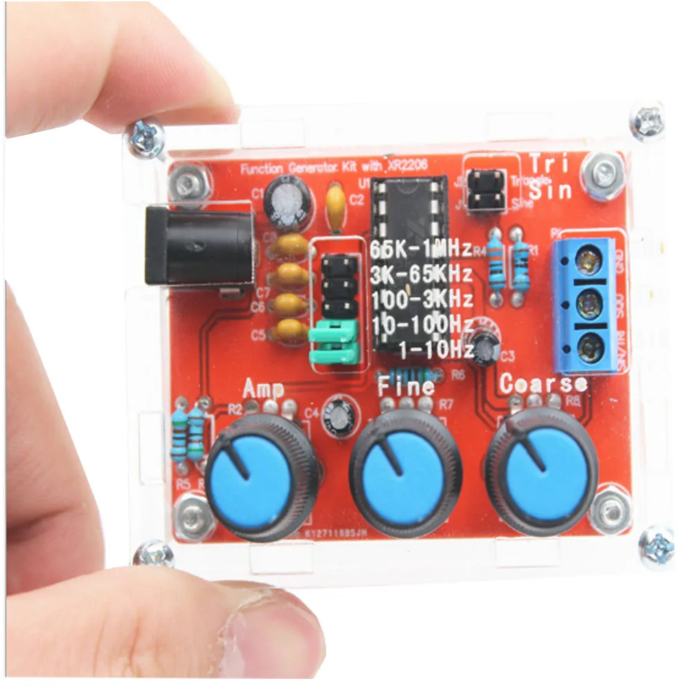 1Hz -1MHz XR2206 Function Signal Generator DIY Kit Sine/Triangle/Square Output Signal Generator Adjustable Frequency Amplitude
1Hz -1MHz XR2206 Function Signal Generator DIY Kit Sine/Triangle/Square Output Signal Generator Adjustable Frequency Amplitude