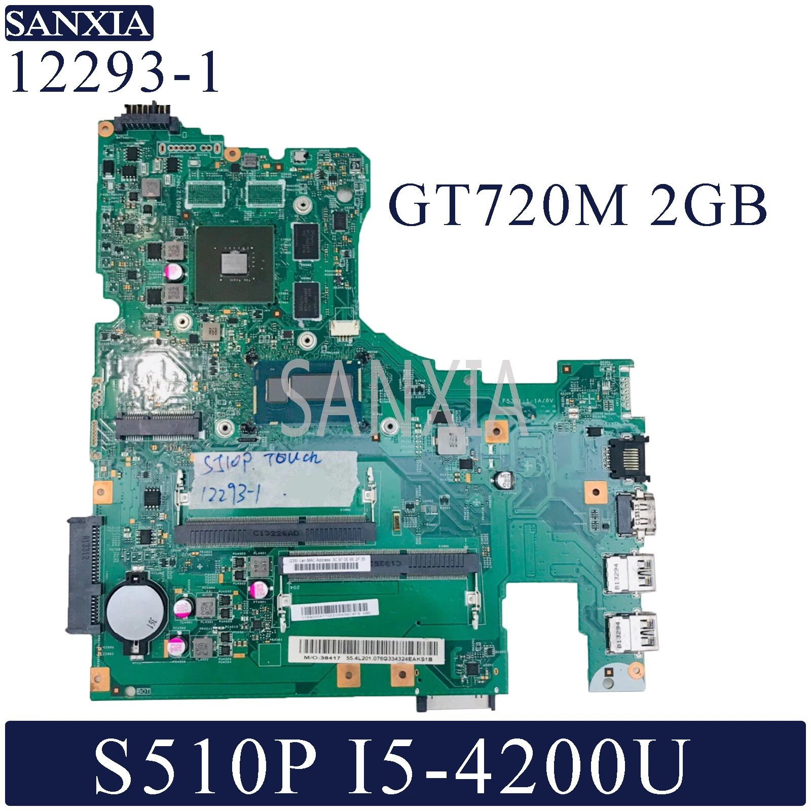 Материнская плата KEFU 12293-1 для ноутбука Lenovo Ideapad S510P, оригинальная материнская плата I5-4200U GT720M
Материнская плата KEFU 12293-1 для ноутбука Lenovo Ideapad S510P, оригинальная материнская плата I5-4200U GT720M