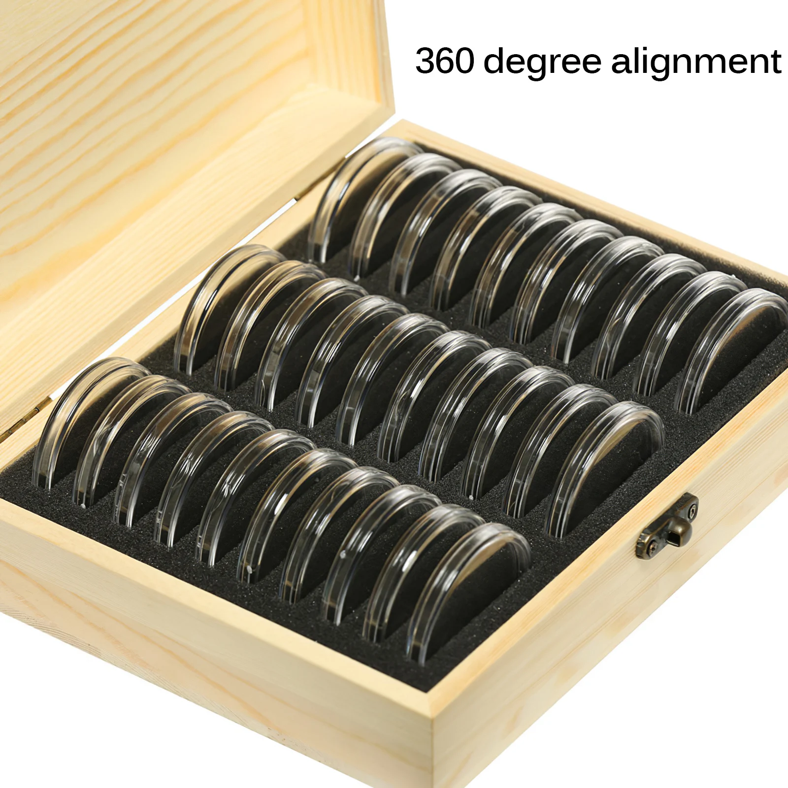New 20 Grid Commemorative Coin Collection Wooden Box Coin Storage Box Collection Box 20/25/30/35/40mm Universal Box Protection
New 20 Grid Commemorative Coin Collection Wooden Box Coin Storage Box Collection Box 20/25/30/35/40mm Universal Box Protection