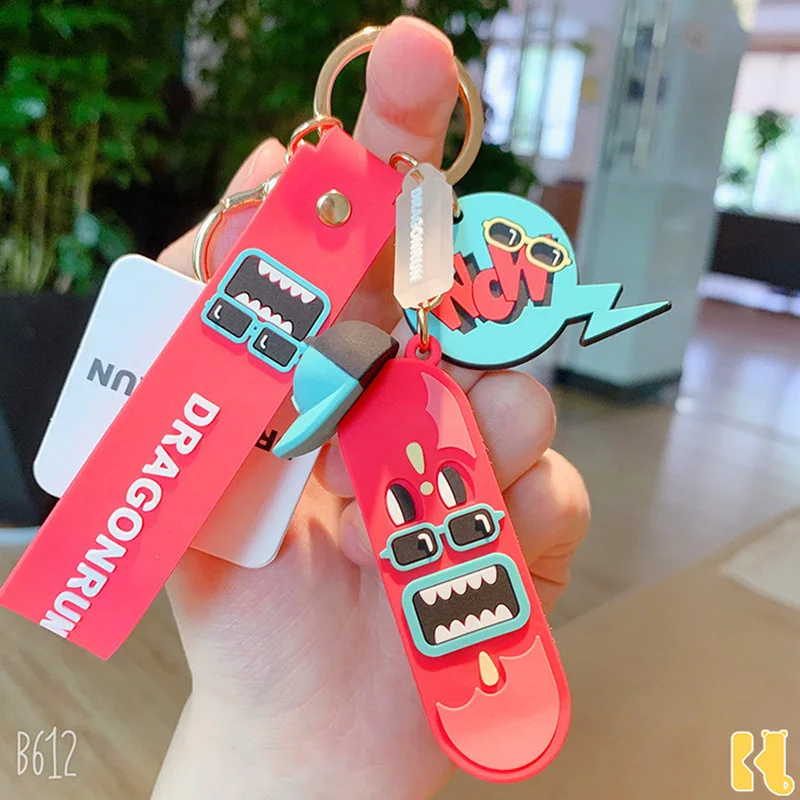 Creative Crazy Skateboard Keychain Personality Cartoon Silicone Bag Pendant Car Key Accessories Couple's Charm Keyring Best Gift
Creative Crazy Skateboard Keychain Personality Cartoon Silicone Bag Pendant Car Key Accessories Couple's Charm Keyring Best Gift