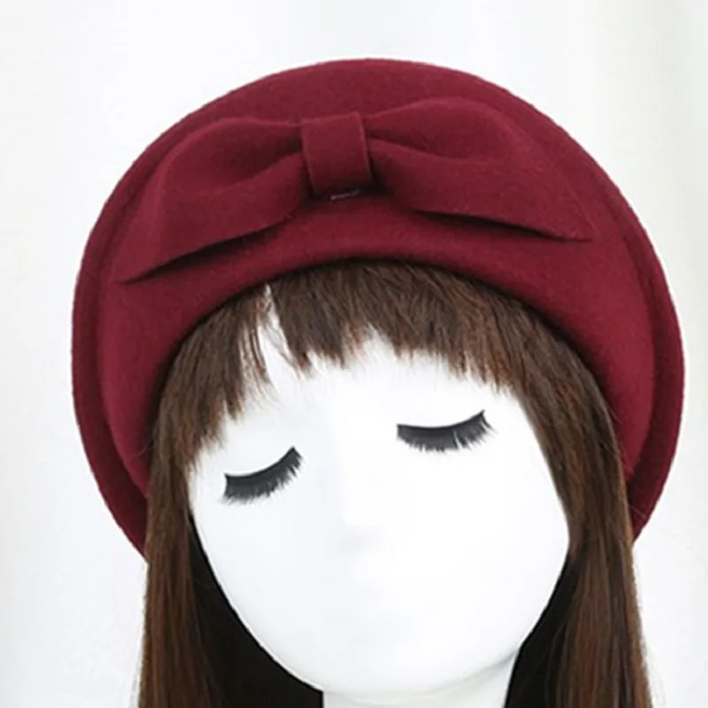 Korean Women's Lovely fashion Daouble Flower Autumn And Winter Woolen Beret British Powder Duck Tongue Hat Wholesale 
Korean Women's Lovely fashion Daouble Flower Autumn And Winter Woolen Beret British Powder Duck Tongue Hat Wholesale
