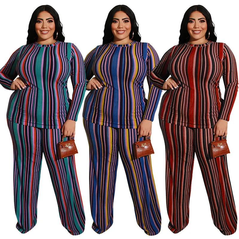 3XL 4XL 5XL Plus Size Women Autumn Fashion New Striped Long Sleeve Casual Suit Sexy Print African Women Suit African Clothes
3XL 4XL 5XL Plus Size Women Autumn Fashion New Striped Long Sleeve Casual Suit Sexy Print African Women Suit African Clothes