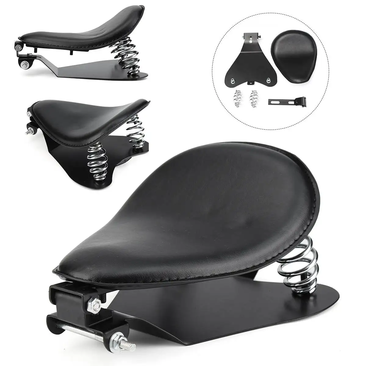 PU Leather Neoprene Foam Motorcycle Seat Solo Seat Spring Bracket Base Kit for Sportster Bobber Chopper
PU Leather Neoprene Foam Motorcycle Seat Solo Seat Spring Bracket Base Kit for Sportster Bobber Chopper