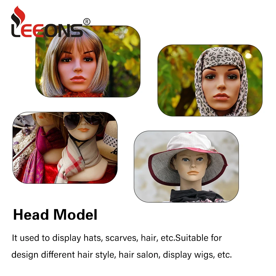 Leeons Wig Display Mannequin Head With Long Neck Wig Stand 18" Female Manikin For Wig Sunglasses Scarf Beige Dark Brown Color
Leeons Wig Display Mannequin Head With Long Neck Wig Stand 18" Female Manikin For Wig Sunglasses Scarf Beige Dark Brown Color