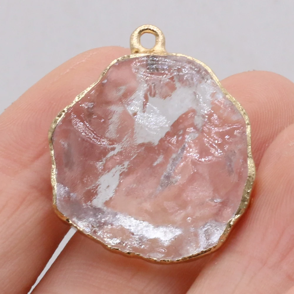 Natural Stone Gemstone Irregular Round Gold-plated Pendant Handmade Crafts DIY Necklace Earrings Jewelry Accessories Gift Making
Natural Stone Gemstone Irregular Round Gold-plated Pendant Handmade Crafts DIY Necklace Earrings Jewelry Accessories Gift Making