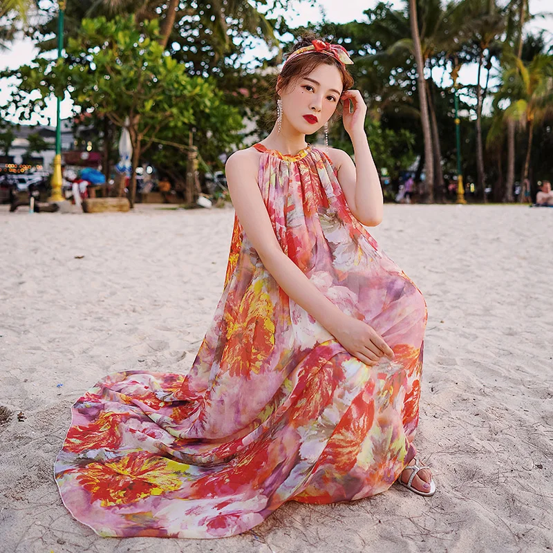 Boho Tropical Beach Vacation Sundress New 3 Colors Women Maxi Chiffon Floral Dress Summer 2021 Runway Fairy Elegant Party Dress
Boho Tropical Beach Vacation Sundress New 3 Colors Women Maxi Chiffon Floral Dress Summer 2021 Runway Fairy Elegant Party Dress