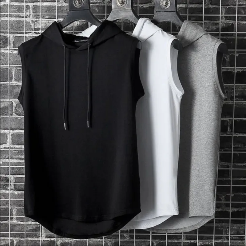 2021 Men's sleeveless T-shirts fashion loose hoodie cotton sports vest muscle guys sleeveless vest Undershirt SIZE M-3XL
2021 Men's sleeveless T-shirts fashion loose hoodie cotton sports vest muscle guys sleeveless vest Undershirt SIZE M-3XL
