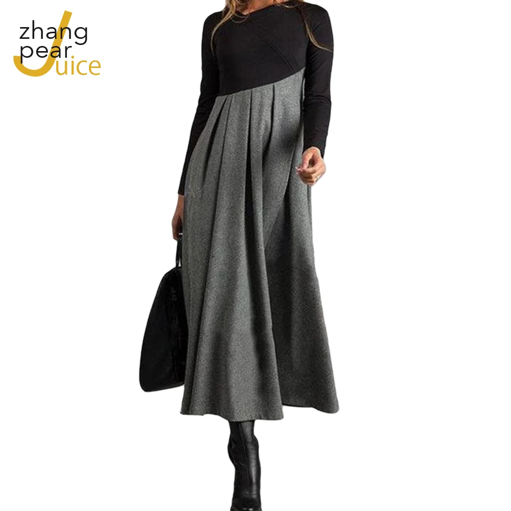 Women Elegant Long A Line Maxi Dress Long Sleeve Patchwork Party Dresses Femme Vintage A-Line Dress
Women Elegant Long A Line Maxi Dress Long Sleeve Patchwork Party Dresses Femme Vintage A-Line Dress