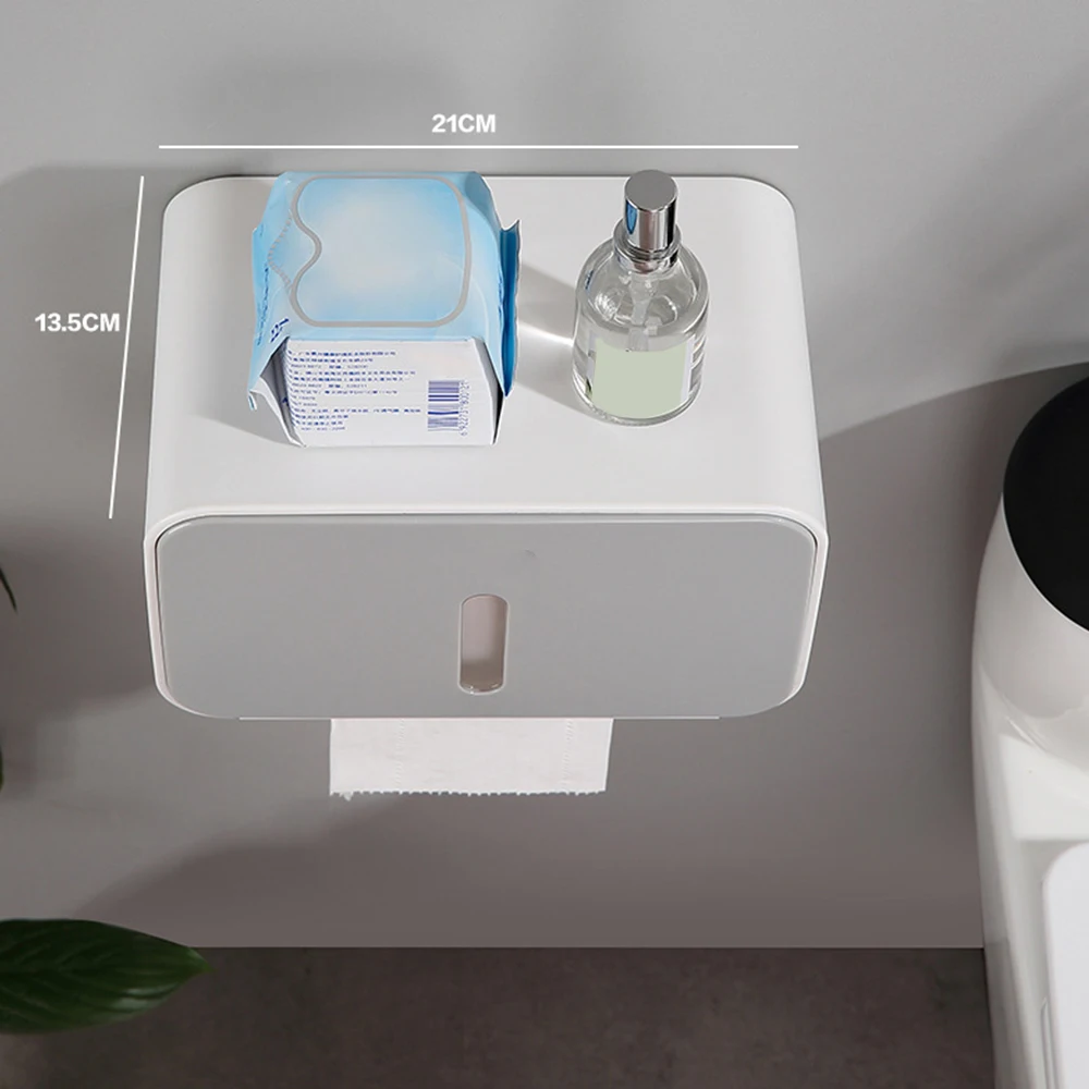 Bathroom Waterproof Toilet Paper Holder Tissue Box Plastic Dispenser Wall Mounted Roll Paper Storage Box Free Punching
Bathroom Waterproof Toilet Paper Holder Tissue Box Plastic Dispenser Wall Mounted Roll Paper Storage Box Free Punching