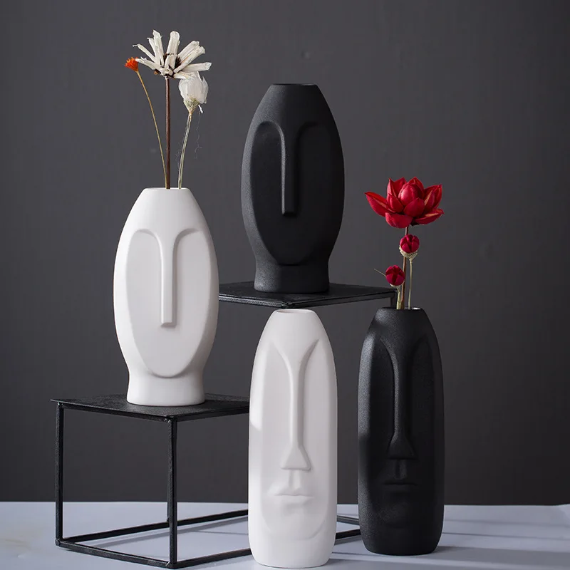 Nordic Ceramic White Face Vase Sculpture Decoration Living Room Bedroom Dried Flower Plant Arrangement Home Decor Ornaments
Nordic Ceramic White Face Vase Sculpture Decoration Living Room Bedroom Dried Flower Plant Arrangement Home Decor Ornaments