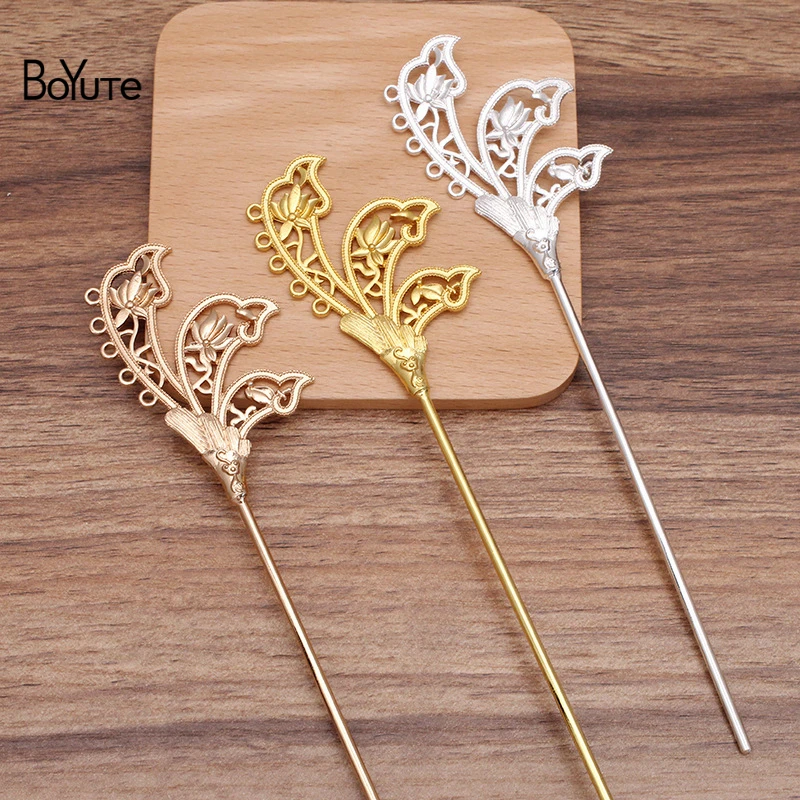 BoYuTe (10 Pieces/Lot) 41*65MM Alloy Flower Welding 120*2.5MM Hair Stick Vintage Style Handmade Diy Chinese Hair Accessories
BoYuTe (10 Pieces/Lot) 41*65MM Alloy Flower Welding 120*2.5MM Hair Stick Vintage Style Handmade Diy Chinese Hair Accessories