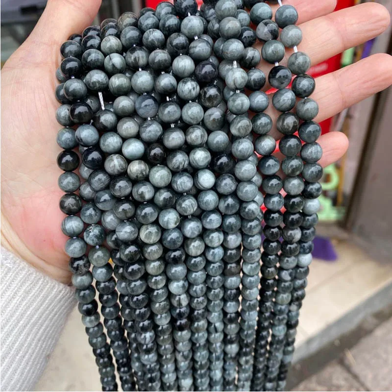 Natural Stone Silver Eagle eye stone Round Loose Spacer Beads 15" Strand 4 6 8 10 12 14MM Size For Jewelry Making Bracelets
Natural Stone Silver Eagle eye stone Round Loose Spacer Beads 15" Strand 4 6 8 10 12 14MM Size For Jewelry Making Bracelets