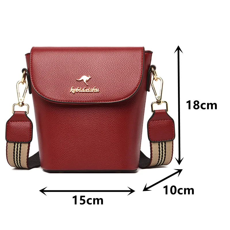 Small Flap Bucket Bags for Women's Luxury Pu Leather Crossbody Bag Wide Shoulder Strap Bag All-match Ladies Messenger Handbags
Small Flap Bucket Bags for Women's Luxury Pu Leather Crossbody Bag Wide Shoulder Strap Bag All-match Ladies Messenger Handbags