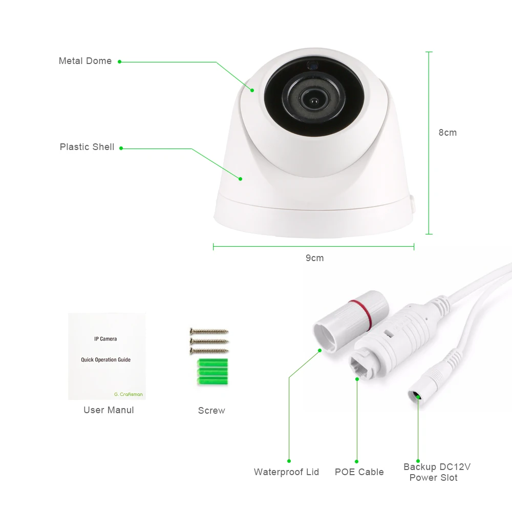 2.8mm 5MP POE Indoor IP Camera Wide Viewing Angle Infrared Night Vision Onvif Waterproof CCTV Video Surveillance Security
2.8mm 5MP POE Indoor IP Camera Wide Viewing Angle Infrared Night Vision Onvif Waterproof CCTV Video Surveillance Security