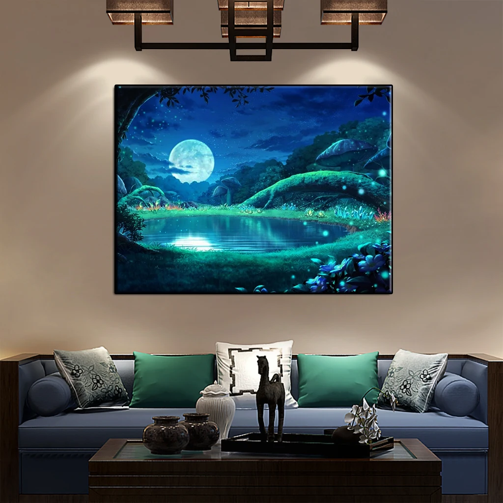 12 Patterns Round Diy Diamond Painting 5D Diamond Chinese Style Poster Bright Full Moon and Flower Scenery for Living Room Decor
12 Patterns Round Diy Diamond Painting 5D Diamond Chinese Style Poster Bright Full Moon and Flower Scenery for Living Room Decor
