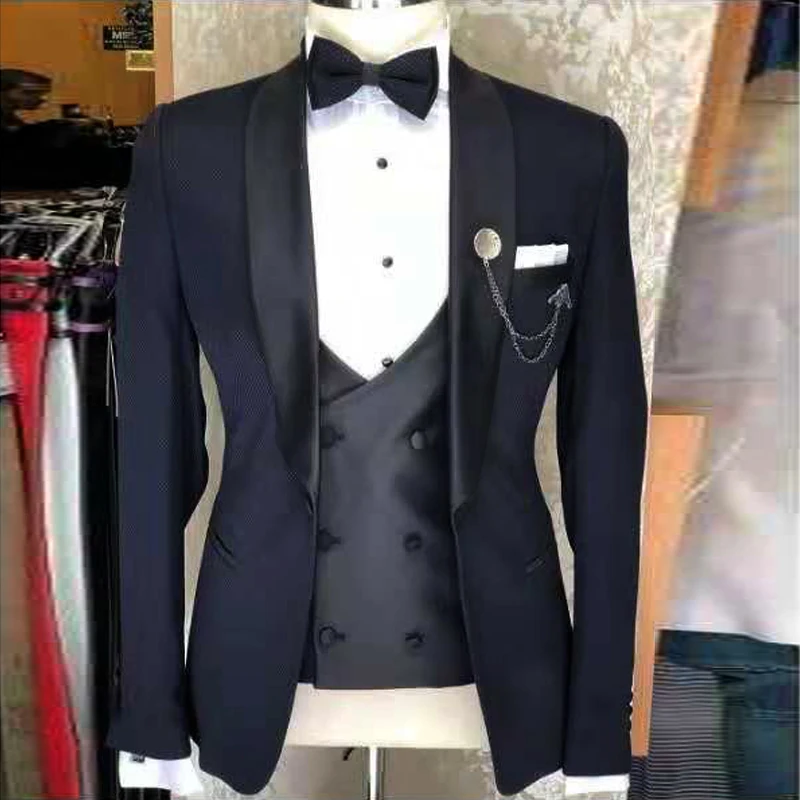 2018 Tailored navy blue Suit Men Floral Groom Tuxedo Wedding Suits for Men Jacket 3 Piece Custom Prom Blazer Terno Masculino
2018 Tailored navy blue Suit Men Floral Groom Tuxedo Wedding Suits for Men Jacket 3 Piece Custom Prom Blazer Terno Masculino