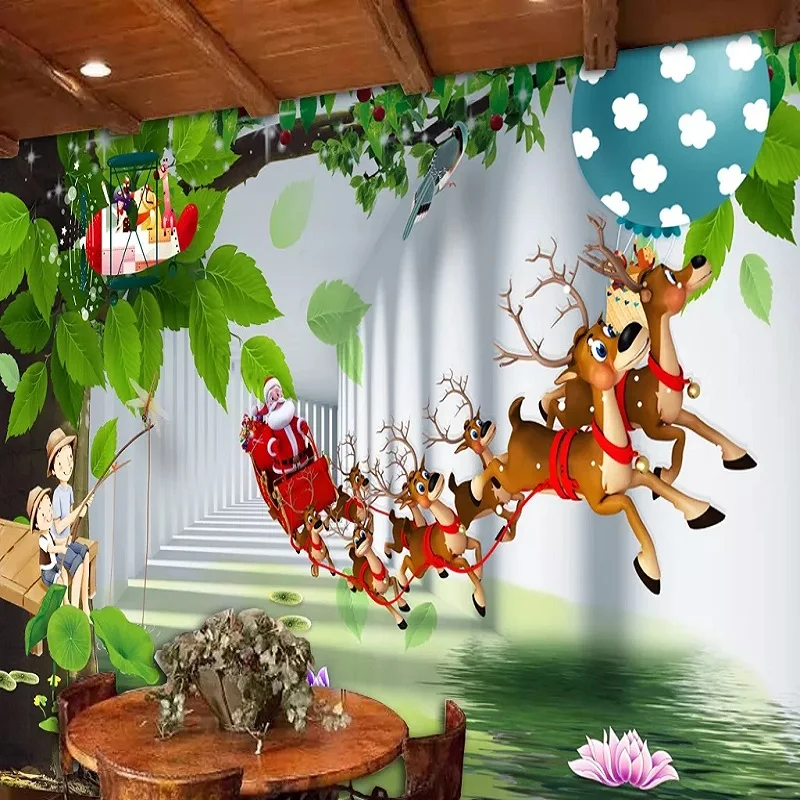 Custom large mural 3D wallpaper Fairy tale cartoon santa run deer girl child bedroom mural TV back wall decor deep 5D embossed
Custom large mural 3D wallpaper Fairy tale cartoon santa run deer girl child bedroom mural TV back wall decor deep 5D embossed