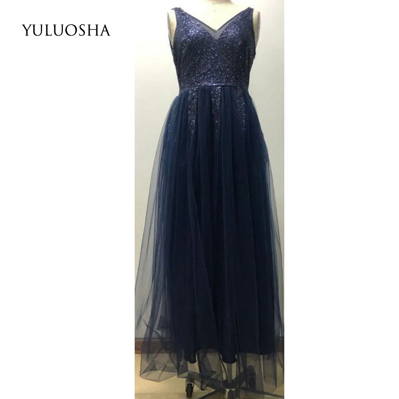 YULUOSHA Evening Dresses Long Sleeveless Sequined Appliques V-Neck A-Line Lace Formal Dress Women Elegant Vestidos De Fiesta
YULUOSHA Evening Dresses Long Sleeveless Sequined Appliques V-Neck A-Line Lace Formal Dress Women Elegant Vestidos De Fiesta