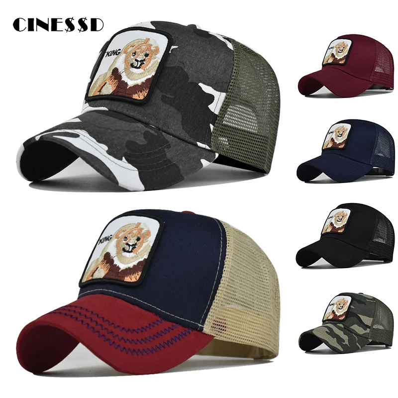 New Brand Animals LION Embroidery Baseball Caps Men Women Snapback Hip Hop Hat Summer Breathable Mesh Sun Gorras Streetwear Bone
New Brand Animals LION Embroidery Baseball Caps Men Women Snapback Hip Hop Hat Summer Breathable Mesh Sun Gorras Streetwear Bone
