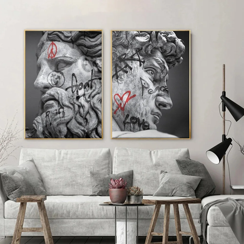 Abstract Greek Statue Plaster Sculpture Art Canvas Painting David Art Posters and Prints Wall Picture for Living Room Decoration
Abstract Greek Statue Plaster Sculpture Art Canvas Painting David Art Posters and Prints Wall Picture for Living Room Decoration