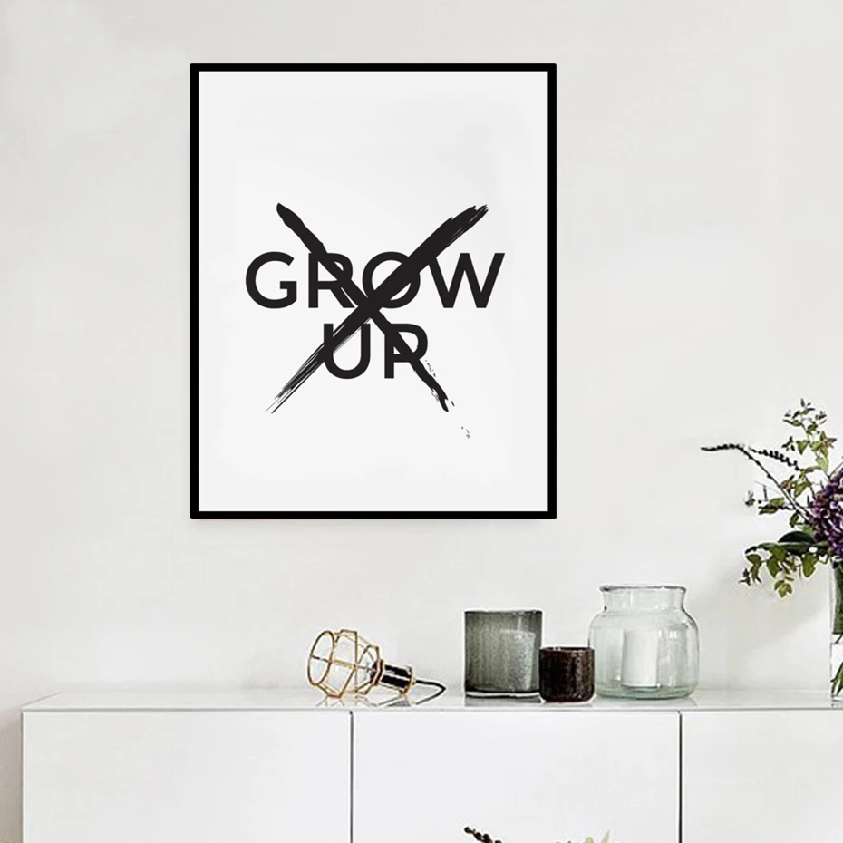Постеры и принты на холсте «Don't Grow Up», классические настенные картины для гостиной, абстрактные декоративные украшения для дома
Постеры и принты на холсте «Don't Grow Up», классические настенные картины для гостиной, абстрактные декоративные украшения для дома