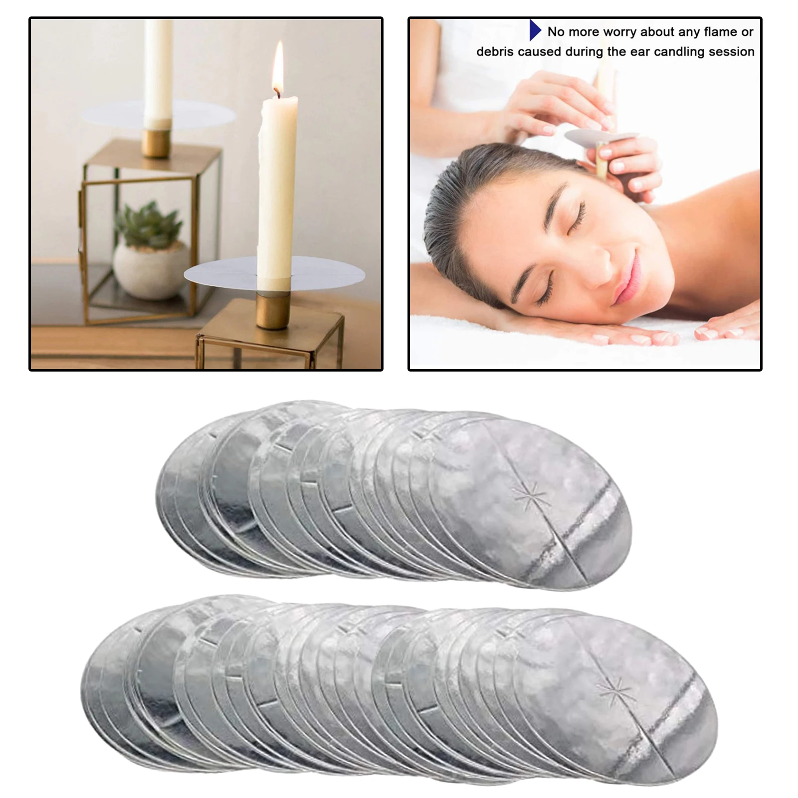 

50pcs Candles Drip Protectors Personal Protective Disk Supplies for Ear Care Drip Guard Candle Holders Cardboard Accessories