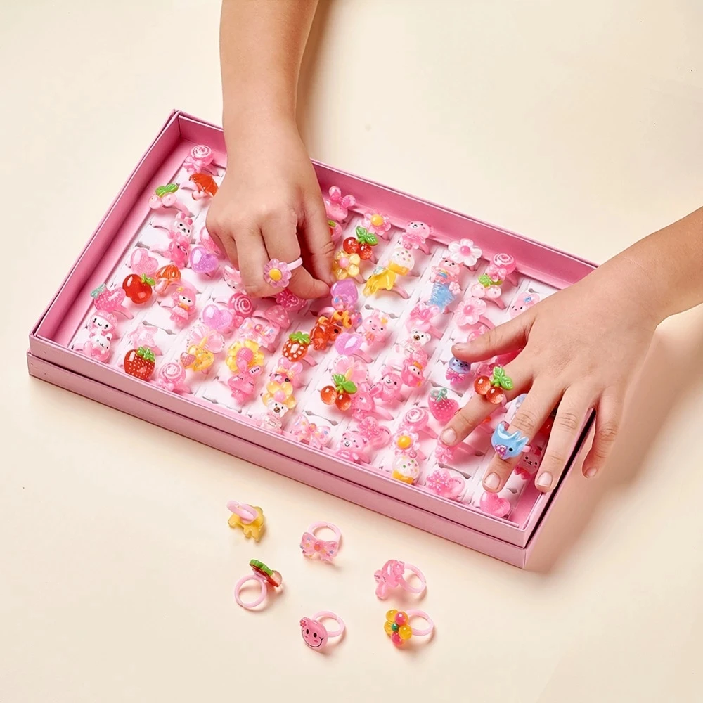 PandaHall 36-100pcs Cute Children's Day Jewelry Plastic Kids Ring Girl Resin Rings Mixed Style Animal Fruit Gift Present
PandaHall 36-100pcs Cute Children's Day Jewelry Plastic Kids Ring Girl Resin Rings Mixed Style Animal Fruit Gift Present