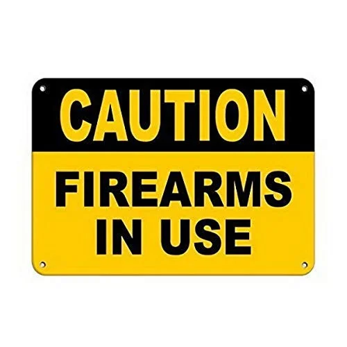 Caution Firearms in Use Security SignFunny Tin Metal SignWarning SignTin Sign PlateOutdoor Yard Signx
Caution Firearms in Use Security SignFunny Tin Metal SignWarning SignTin Sign PlateOutdoor Yard Signx