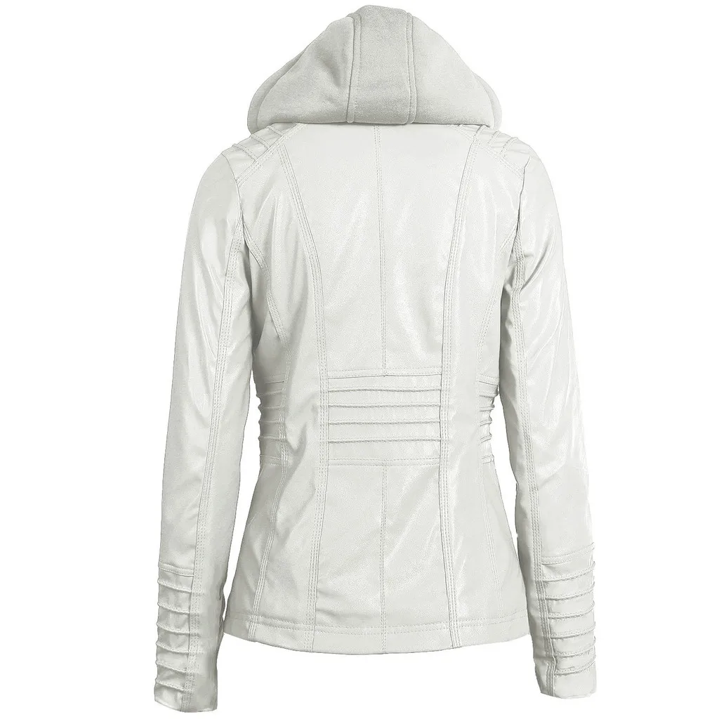 Women Autumn Winter Faux Soft Leather Jackets Coats Lady Black Pu Zipper Motorcycle Streetwear Jackets Windproof Waterproof
Women Autumn Winter Faux Soft Leather Jackets Coats Lady Black Pu Zipper Motorcycle Streetwear Jackets Windproof Waterproof