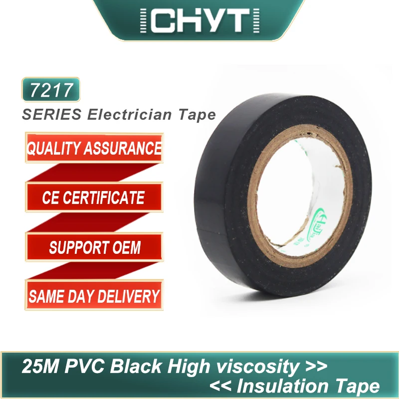 CHYT 25M Multicolor 6 Color Waterproof 600V High Viscosity Flame Retardant PVC Electrician Insulation Tape
CHYT 25M Multicolor 6 Color Waterproof 600V High Viscosity Flame Retardant PVC Electrician Insulation Tape