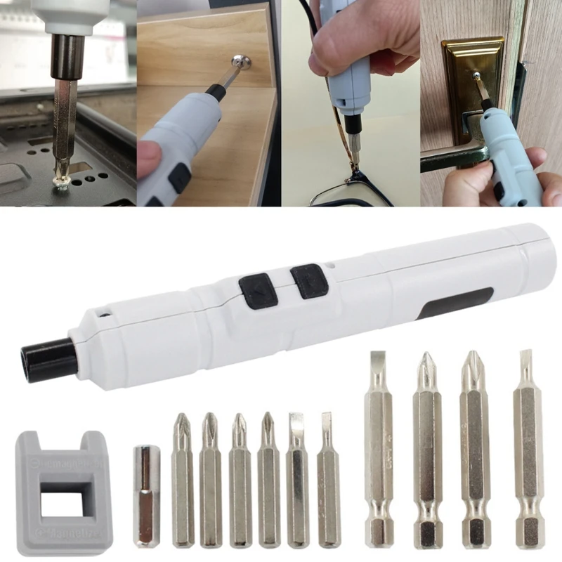 Миниатюрная электрическая отвертка с USB-зарядкой, портативная отвертка, аккумуляторная отвертка, дрель, Магнитная отвертка, набор для ремон...
Миниатюрная электрическая отвертка с USB-зарядкой, портативная отвертка, аккумуляторная отвертка, дрель, Магнитная отвертка, набор для ремон...
