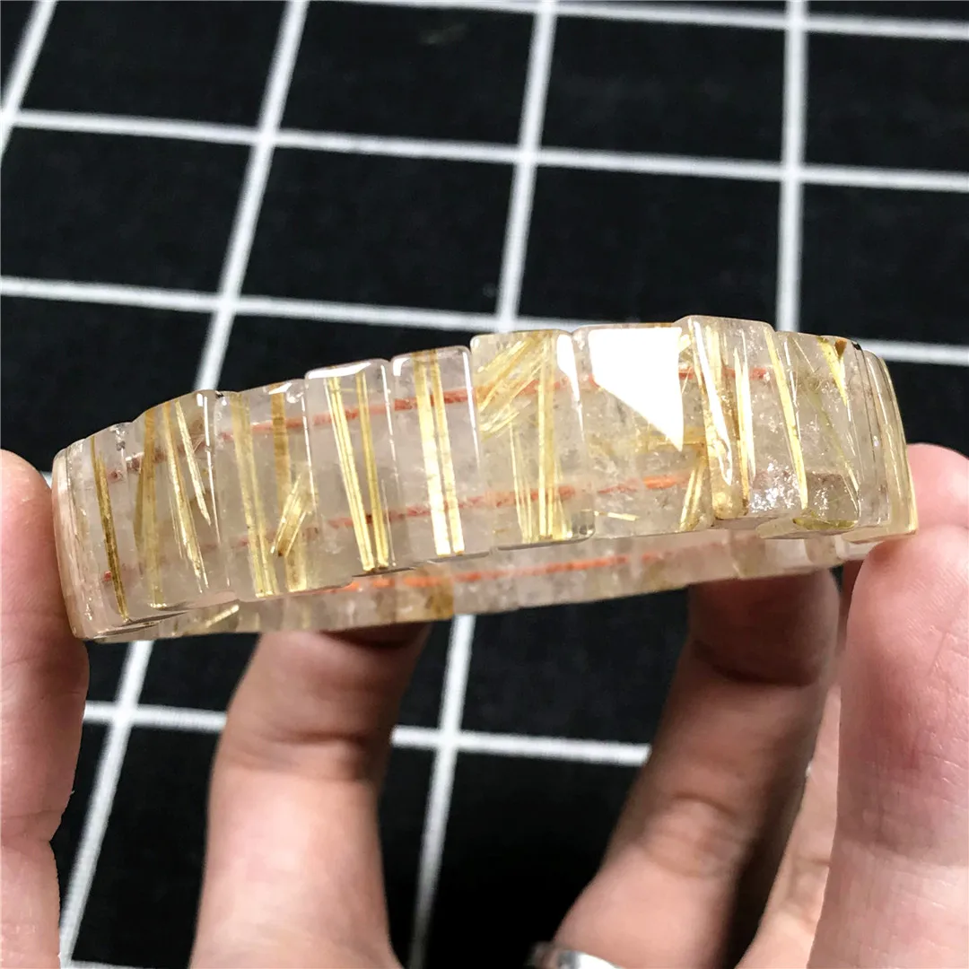 Top Natural Gold Rutilated Quartz Bracelet Bangle Jewelry For Women Men Healing Gift Wealth Crystal 14x6mm Beads Strands AAAAA
Top Natural Gold Rutilated Quartz Bracelet Bangle Jewelry For Women Men Healing Gift Wealth Crystal 14x6mm Beads Strands AAAAA