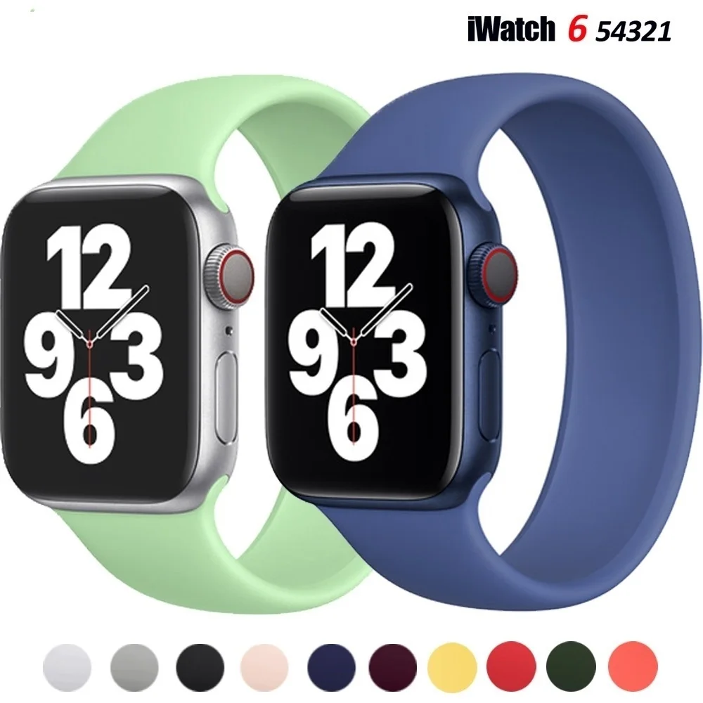 Ремешок силиконовый Solo Loop для Apple Watch Band 44 мм 40 мм, эластичный силиконовый браслет для iWatch Band 38 мм 42 мм, Apple watch Series 6/5/4/3/SE
Ремешок силиконовый Solo Loop для Apple Watch Band 44 мм 40 мм, эластичный силиконовый браслет для iWatch Band 38 мм 42 мм, Apple watch Series 6/5/4/3/SE