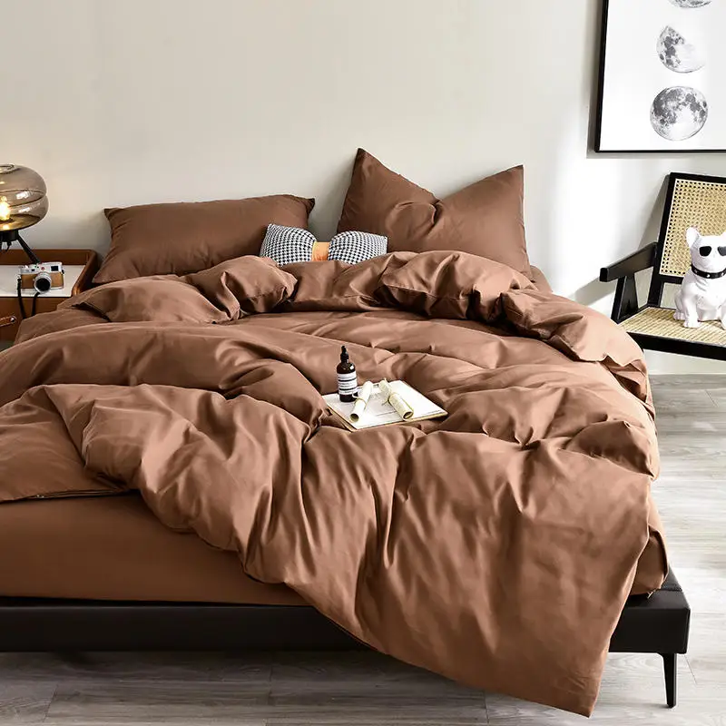 Bed Sheet Set King Size Plain Bedding Sets Queen Size Bed Cover Solid Color Duvet Cover with Pillowcase Bedding Kit
Bed Sheet Set King Size Plain Bedding Sets Queen Size Bed Cover Solid Color Duvet Cover with Pillowcase Bedding Kit