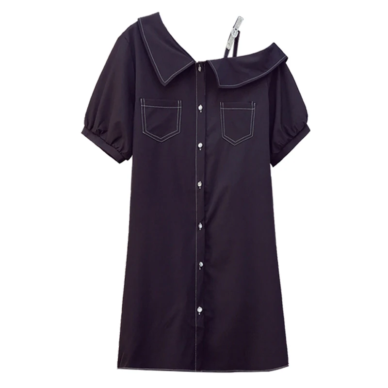 EHQAXIN Summer Ladies Shirt Dress Fashion New Cardigan Off-The-Shoulder Diamond-Studded Strap Asymmetric Button Dresses XL-5XL 
EHQAXIN Summer Ladies Shirt Dress Fashion New Cardigan Off-The-Shoulder Diamond-Studded Strap Asymmetric Button Dresses XL-5XL