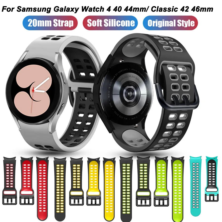 Silicone Official Strap For Samsung Galaxy Watch 4 Classic 46 42mm Sport Band Watch4 44 40mm Replacement Wristband Bracelet Belt
Silicone Official Strap For Samsung Galaxy Watch 4 Classic 46 42mm Sport Band Watch4 44 40mm Replacement Wristband Bracelet Belt