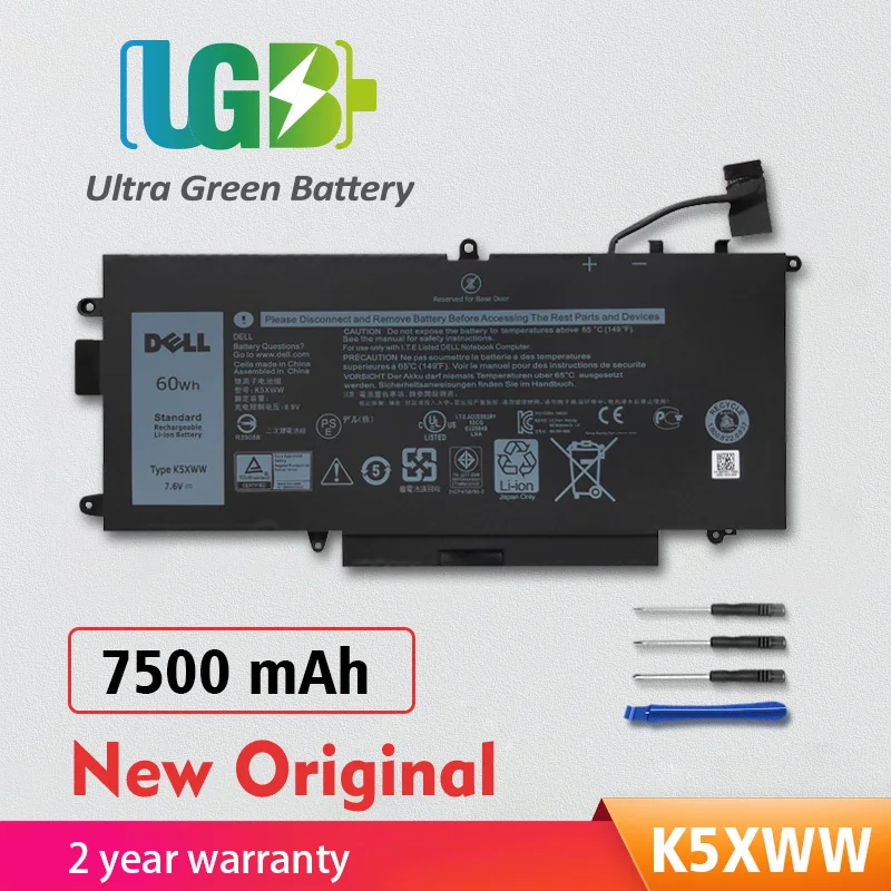 UGB новый оригинальный K5XWW Сменный аккумулятор для DELL Latitude 13 5289 7389 7390 2 в 1 серии 71TG4 725KY N18GG 6CYH6 J0PGR 
UGB новый оригинальный K5XWW Сменный аккумулятор для DELL Latitude 13 5289 7389 7390 2 в 1 серии 71TG4 725KY N18GG 6CYH6 J0PGR