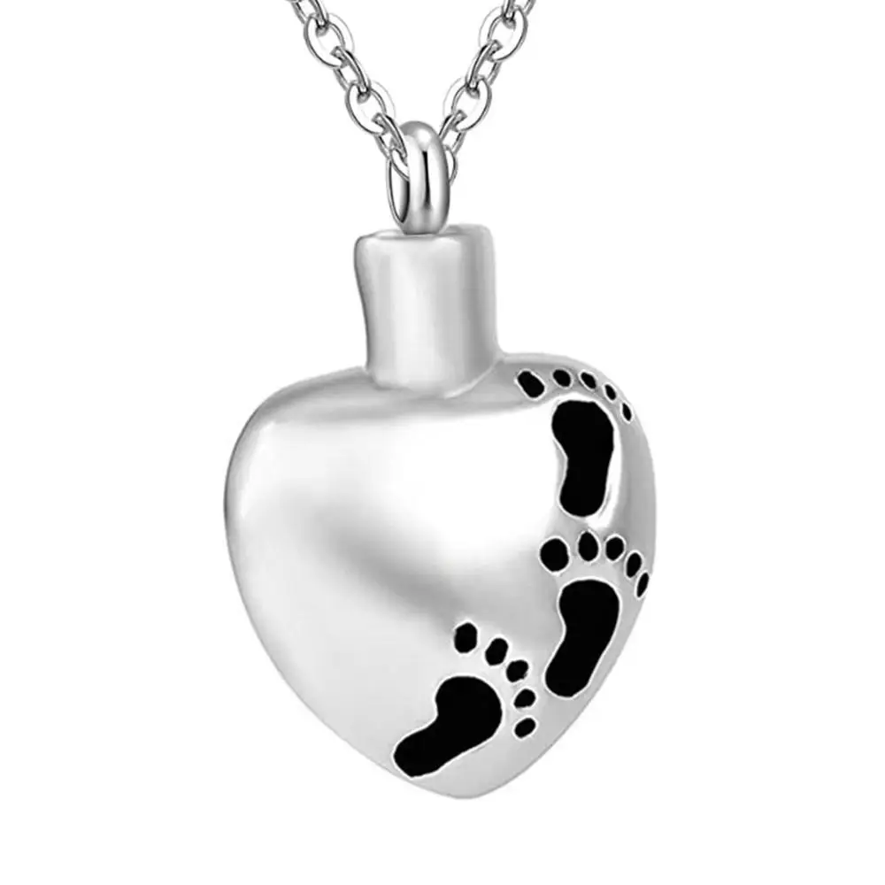 Mommy/Daddy of an Angel Miscarriage Memorial Jewelry Stainless Steel Heart-Shaped Footprints Urn Necklace Ash Keepsake Pendant
Mommy/Daddy of an Angel Miscarriage Memorial Jewelry Stainless Steel Heart-Shaped Footprints Urn Necklace Ash Keepsake Pendant