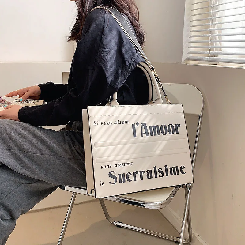 Retro Oversize Shopper Tote Bags Beige Designer Brand Letter Printed Leather Shoulder Bags Large-capacity Women's Handbags
Retro Oversize Shopper Tote Bags Beige Designer Brand Letter Printed Leather Shoulder Bags Large-capacity Women's Handbags