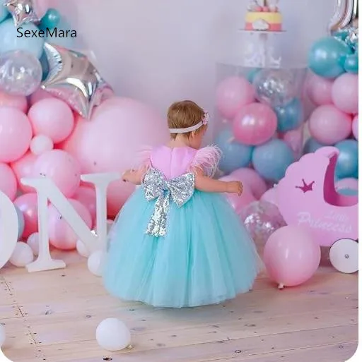 new baby girl dress pink top baby first birthday party gown feather sleeve girls christmas clothes vestido infantil 3M-14Y
new baby girl dress pink top baby first birthday party gown feather sleeve girls christmas clothes vestido infantil 3M-14Y