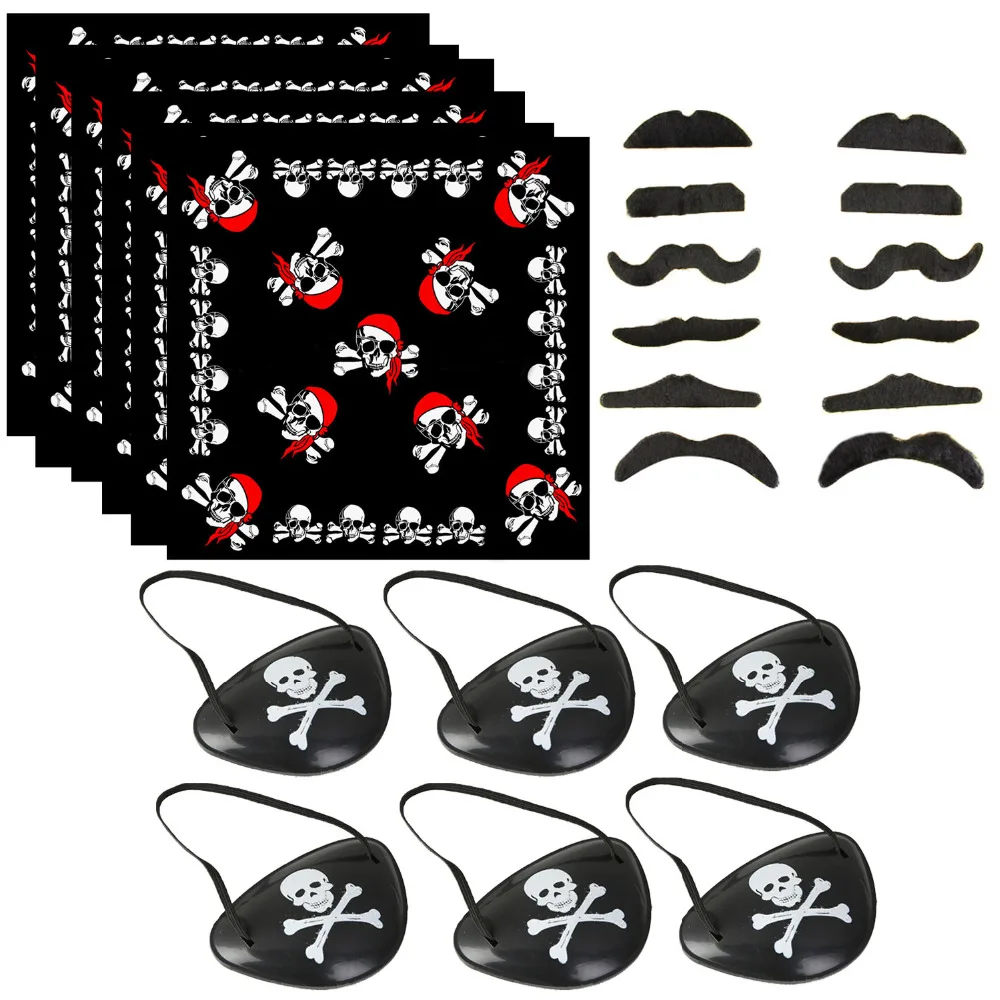 Behogar 12PCS Beards 6PCS Headscarf 6PCS Eyepatch Pirate Captain Costume Accessories Supplies for Halloween Party Masquerade
Behogar 12PCS Beards 6PCS Headscarf 6PCS Eyepatch Pirate Captain Costume Accessories Supplies for Halloween Party Masquerade