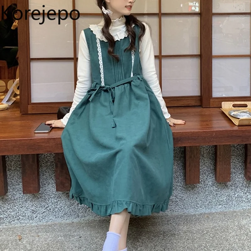 Korejepo French Sleeveless Dress Women's Autumn and Winter 2021 New Sweet Casual O-Neck Medium and Long Vest Dresses vestidos
Korejepo French Sleeveless Dress Women's Autumn and Winter 2021 New Sweet Casual O-Neck Medium and Long Vest Dresses vestidos