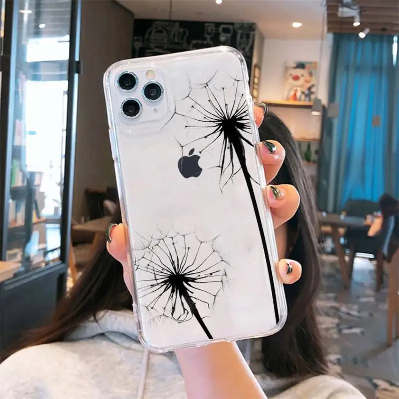 Dandelion plant leaves black Phone Case Transparent soft For iphone 5 6 7 8 11 12 s c se plus mini x xs xr pro max
Dandelion plant leaves black Phone Case Transparent soft For iphone 5 6 7 8 11 12 s c se plus mini x xs xr pro max