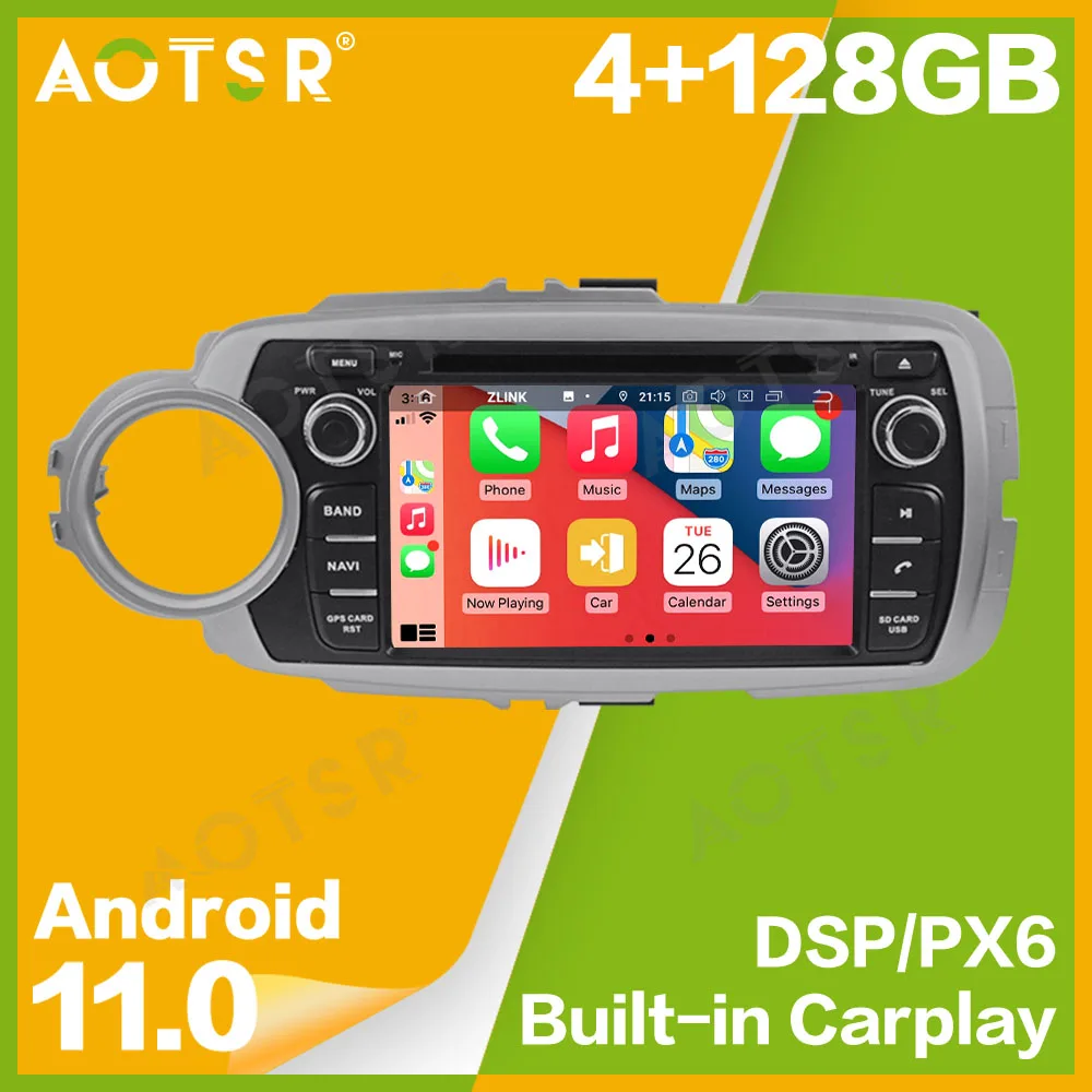 4 + 128G Android 11 автомобильный DVD стерео Мультимедиа для Toyota Yaris 2012-2015 автомобильное радио GPS навигация Видео Аудио головное устройство бесплатна...
4 + 128G Android 11 автомобильный DVD стерео Мультимедиа для Toyota Yaris 2012-2015 автомобильное радио GPS навигация Видео Аудио головное устройство бесплатна...
