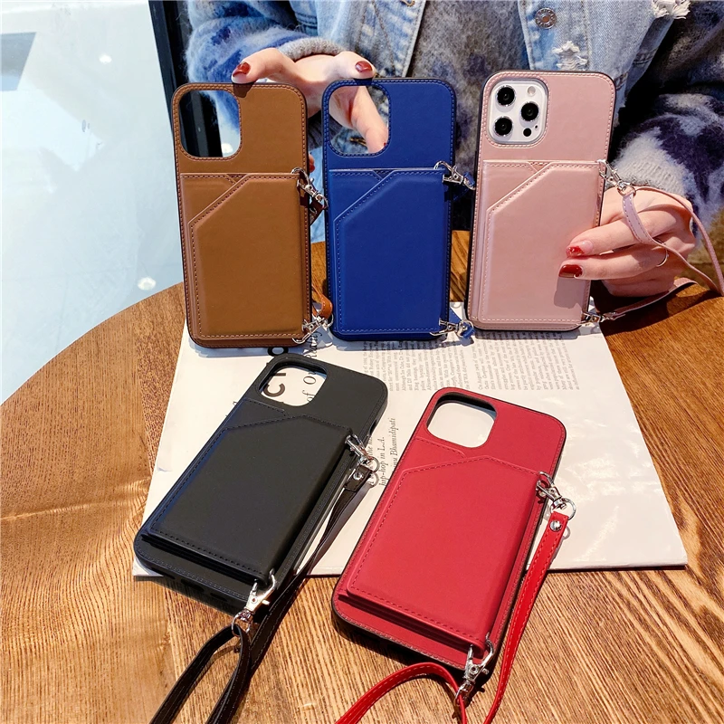 PU leather Case For iPhone 11 12 XS X XR Pro Max 7 8 Mini Max Plus SE Phone case Oblique span with long rope Shockproof Cover
PU leather Case For iPhone 11 12 XS X XR Pro Max 7 8 Mini Max Plus SE Phone case Oblique span with long rope Shockproof Cover
