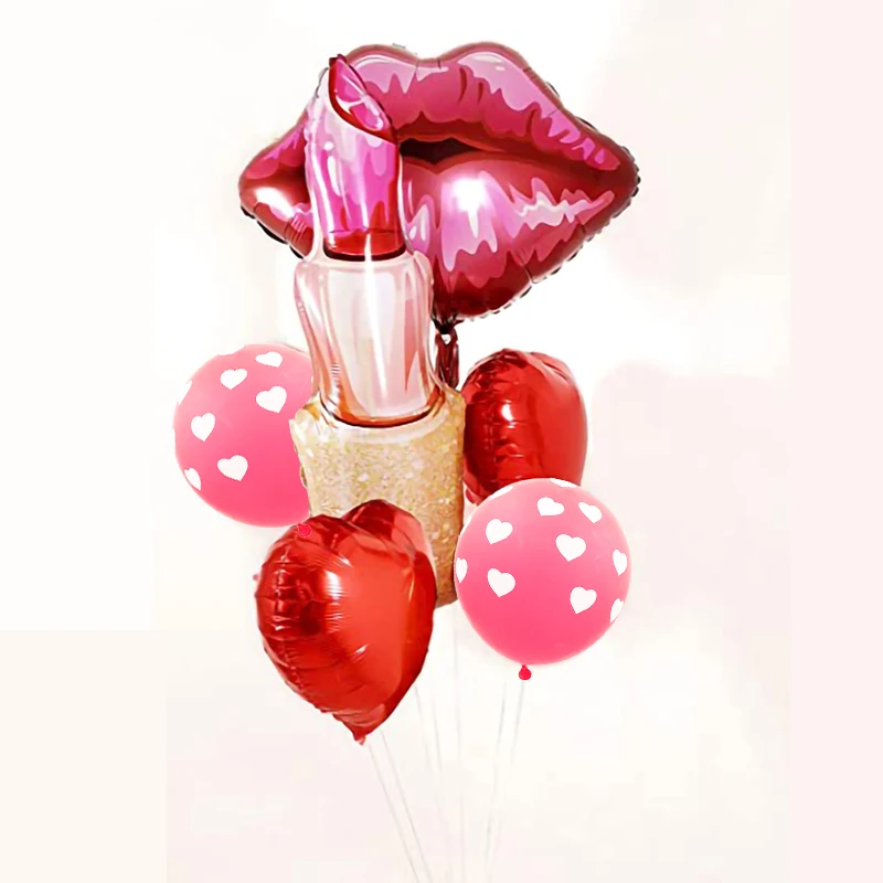 6pcs/Set Lips Shape Lipstick Foil Balloons Wedding Decoration Hens Party Ornaments Globos Bridal Shower Valentines Day Supplies
6pcs/Set Lips Shape Lipstick Foil Balloons Wedding Decoration Hens Party Ornaments Globos Bridal Shower Valentines Day Supplies